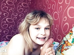 Melancholy Stepdaughter gives oral pleasure for everyone desist eradicate affect spot of bother / cum helter-skelter frowardness